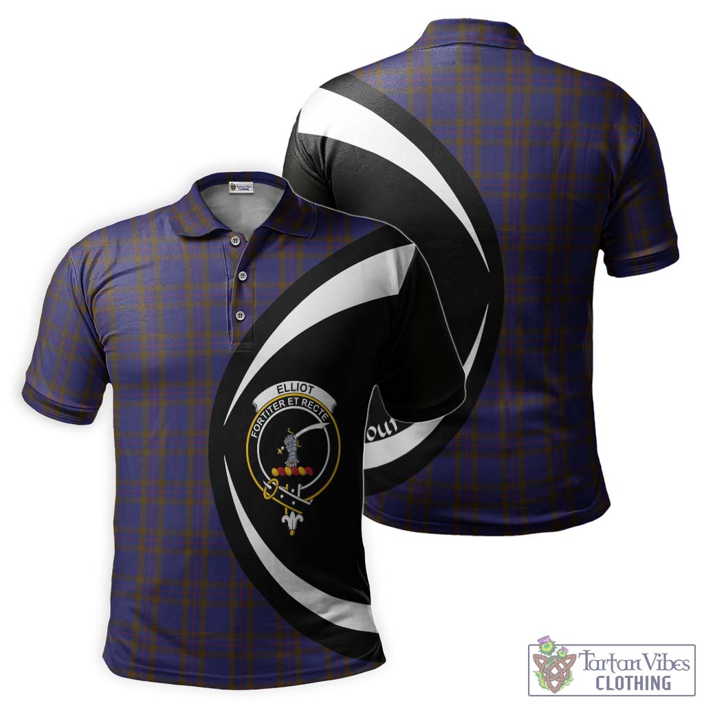 Elliot Tartan Men's Polo Shirt with Family Crest Circle Style Kid - Tartan Vibes Clothing