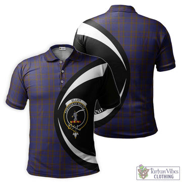 Elliot Tartan Men's Polo Shirt with Family Crest Circle Style