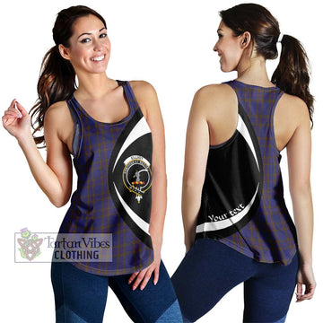 Elliot Tartan Women's Racerback Tanks with Family Crest Circle Style