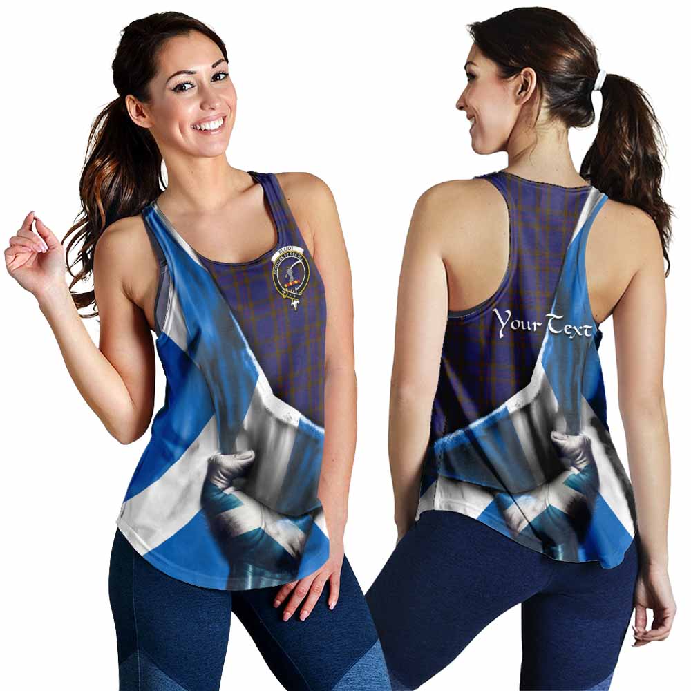 Tartan Vibes Clothing Elliot Tartan Women's Racerback Tanks with Family Crest Scotland Patriotic Style