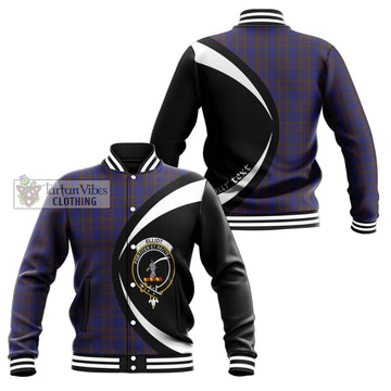 Elliot Tartan Baseball Jacket with Family Crest Circle Style