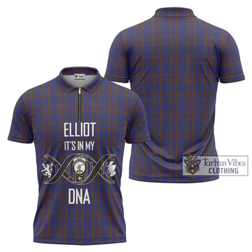 Elliot Tartan Zipper Polo Shirt with Family Crest DNA In Me Style