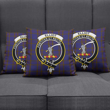 Elliot Tartan Pillow Cover with Family Crest