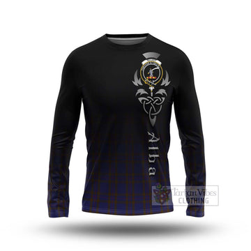 Elliot Tartan Long Sleeve T-Shirt Featuring Alba Gu Brath Family Crest Celtic Inspired