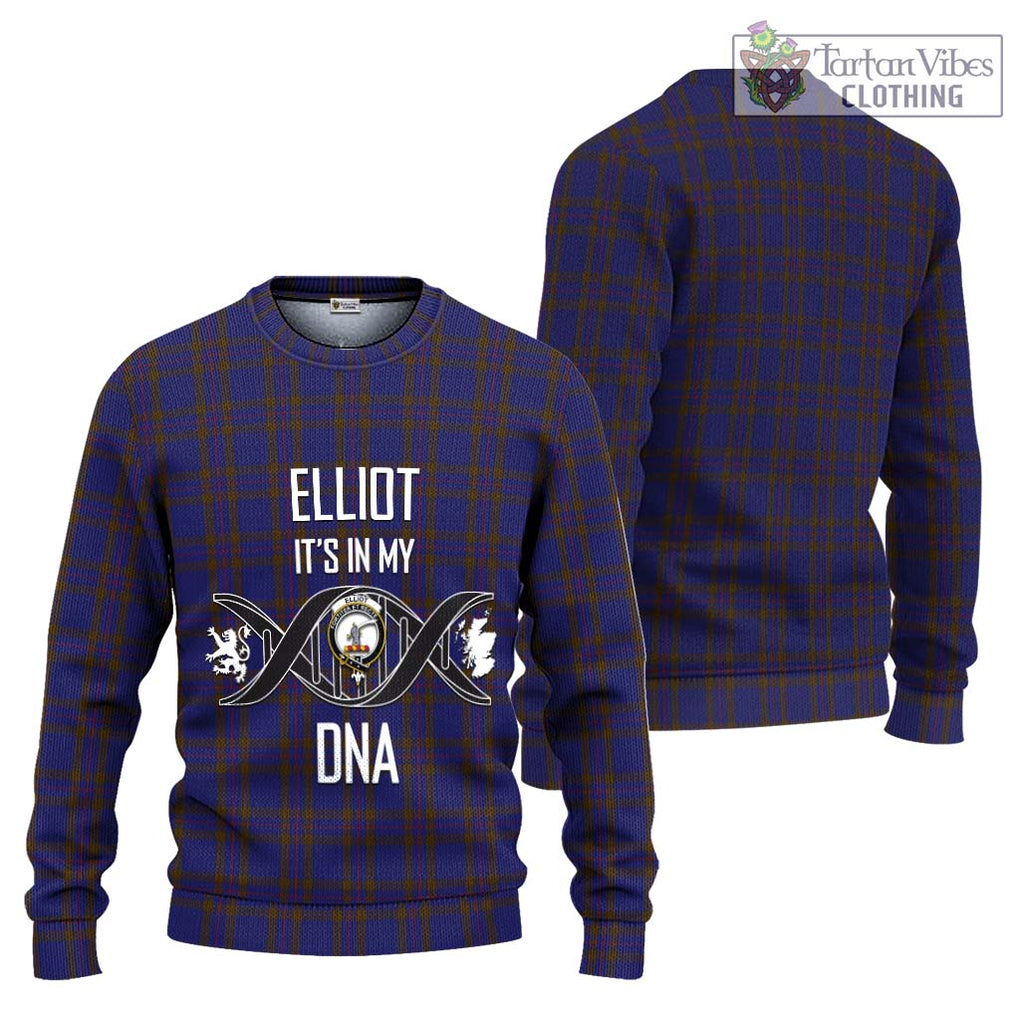 Elliot Tartan Knitted Sweater with Family Crest DNA In Me Style Unisex - Tartanvibesclothing Shop