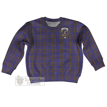 Elliot Tartan Kid Ugly Sweater with Family Crest