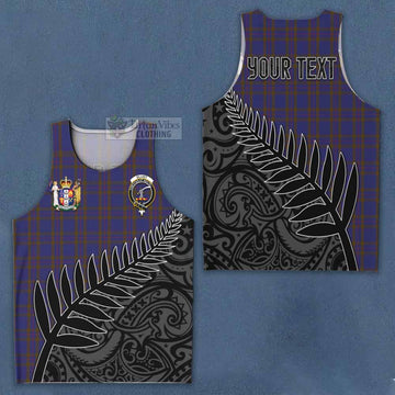 Elliot Crest Tartan Men's Tank Top with New Zealand Silver Fern Half Style