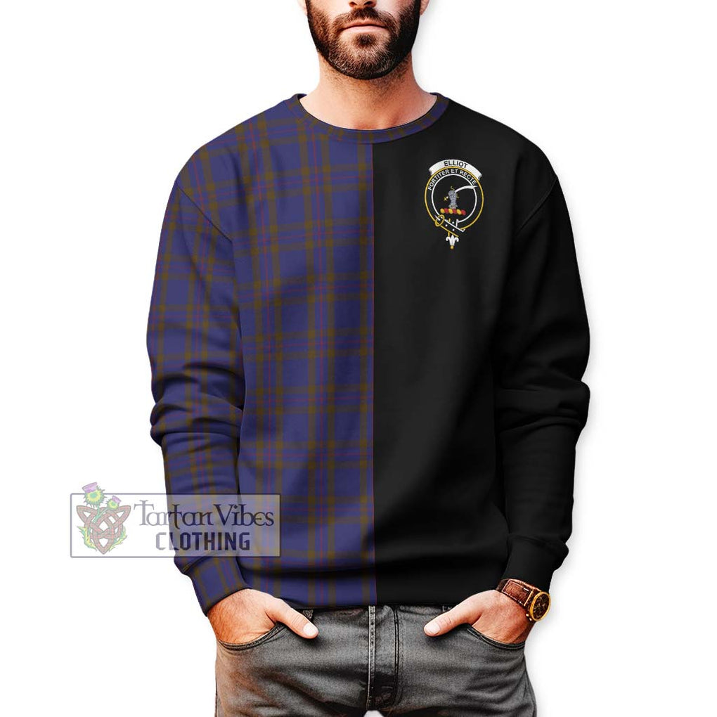 Elliot Tartan Sweatshirt with Family Crest and Half Of Me Style Unisex - Tartanvibesclothing Shop