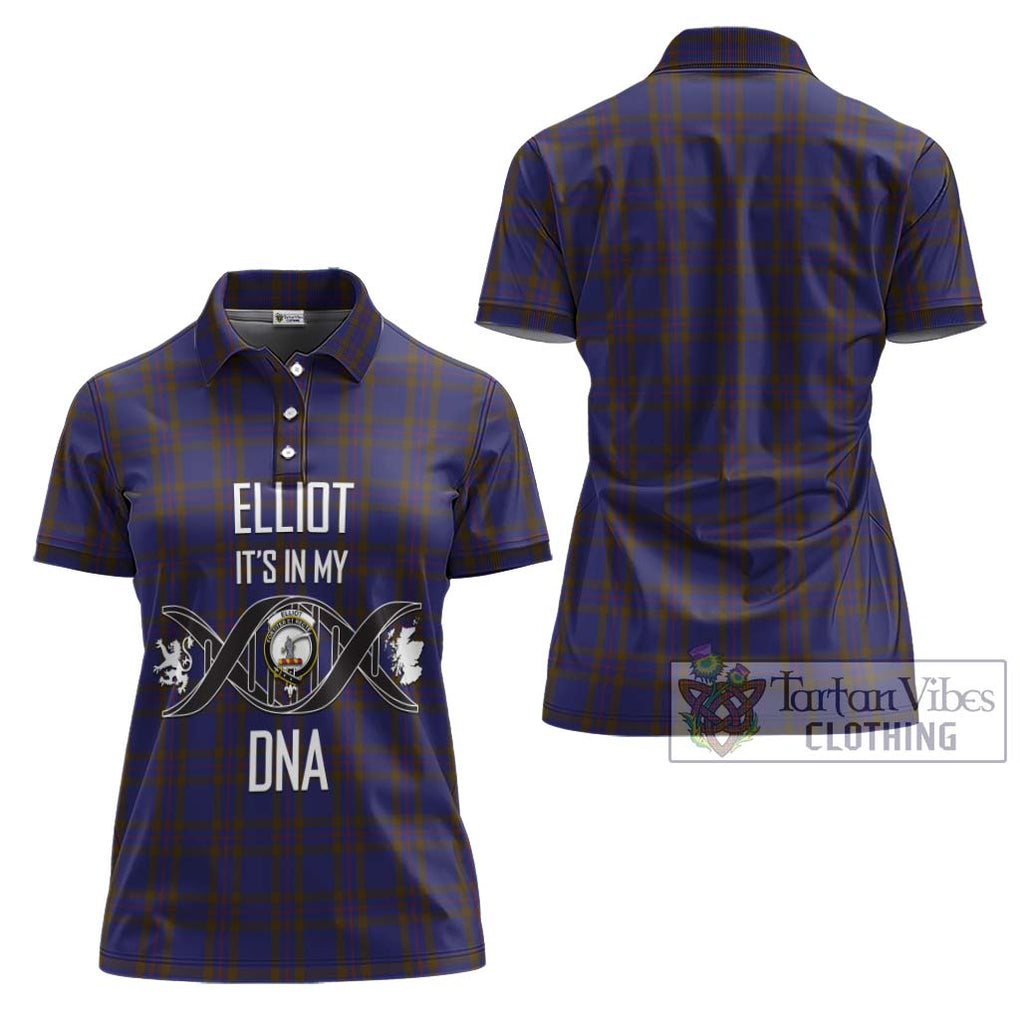 Elliot Tartan Women's Polo Shirt with Family Crest DNA In Me Style - Tartanvibesclothing Shop