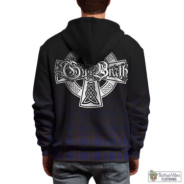 Elliot Tartan Hoodie Featuring Alba Gu Brath Family Crest Celtic Inspired