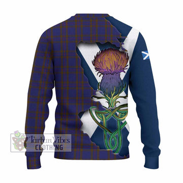 Elliot Tartan Family Crest Knitted Sweater Scottish Thistle Celtic Inspired - Tartan Vibes Clothing