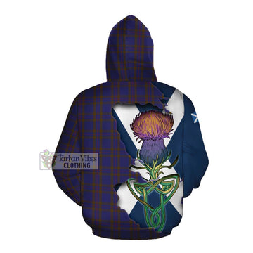 Elliot Tartan Family Crest Cotton Hoodie Scottish Thistle Celtic Inspired Pullover Hoodie - Tartan Vibes Clothing
