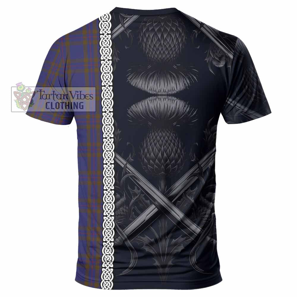 Tartan Vibes Clothing Elliot Tartan T-Shirt with Family Crest Cross Sword Thistle Celtic Vibes