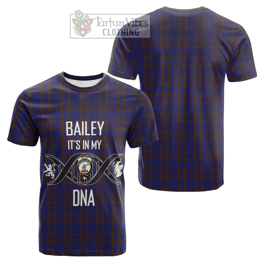 Tartan Vibes Clothing Elliot Tartan Cotton T-shirt with Family Crest DNA In Me Style