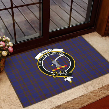 Elliot Tartan Door Mat with Family Crest