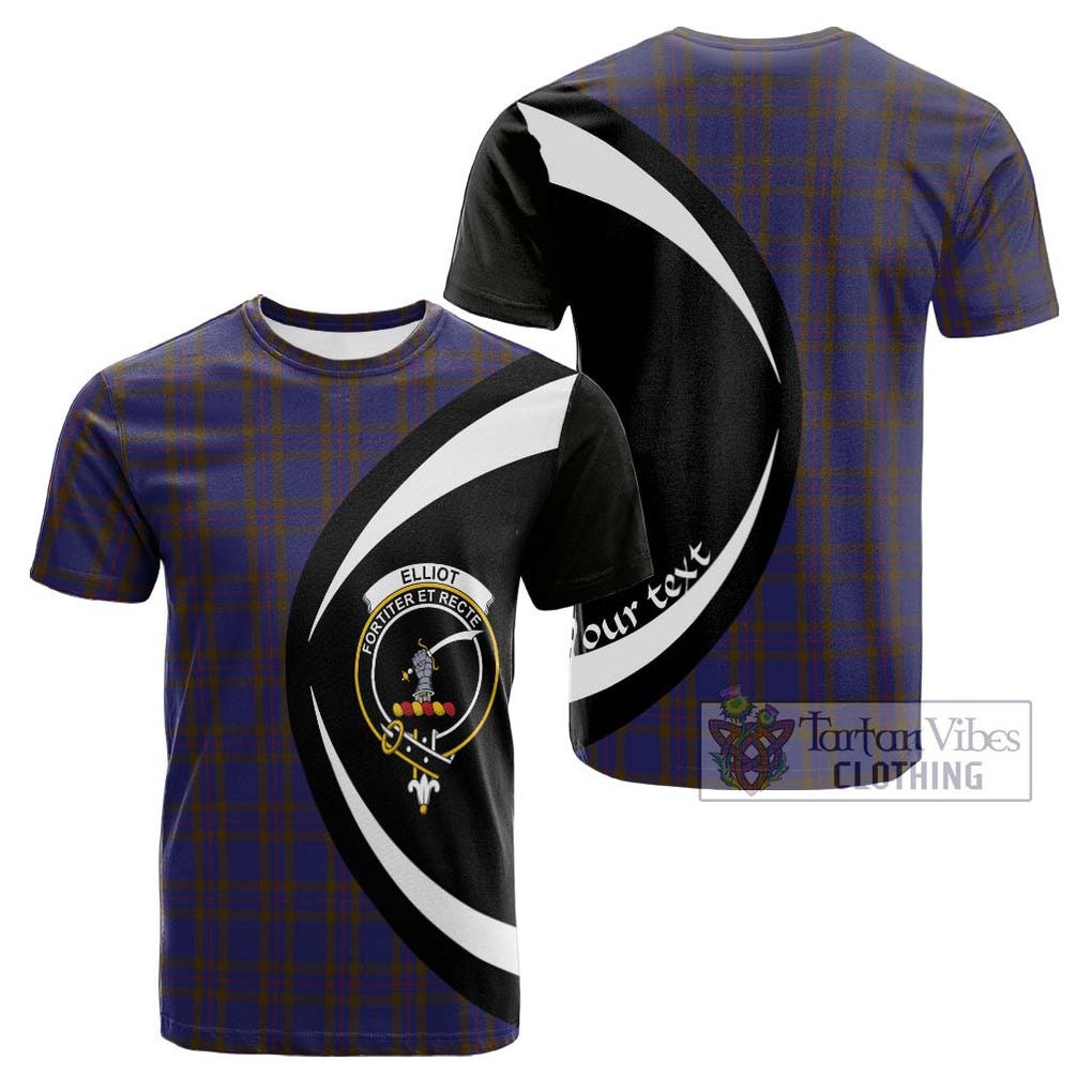 Tartan Vibes Clothing Elliot Tartan Cotton T-shirt with Family Crest Circle Style