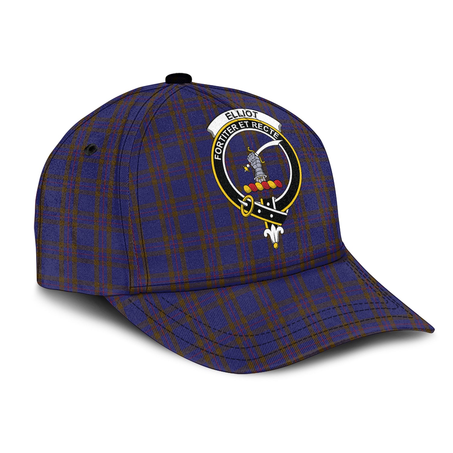 Elliot Tartan Classic Cap with Family Crest - Tartan Vibes Clothing