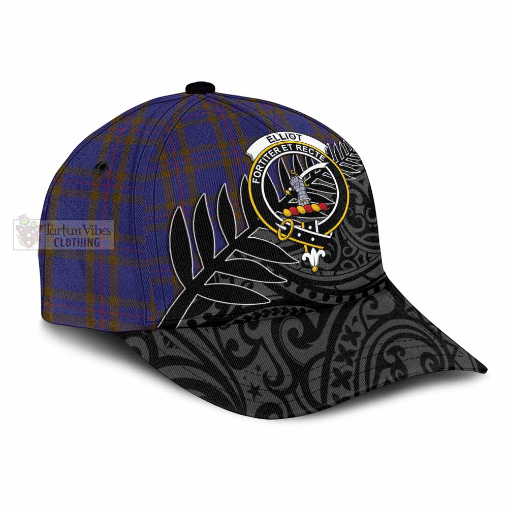 Tartan Vibes Clothing Elliot Tartan Classic Cap with New Zealand Silver Fern Half Style