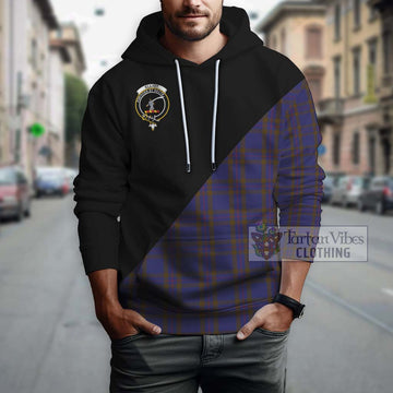 Elliot Tartan Hoodie with Family Crest and Military Logo Style