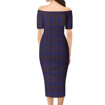 Elliot Tartan Off Shoulder Lady Dress