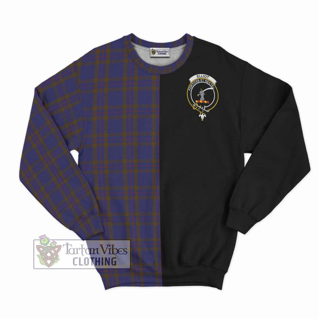 Elliot Tartan Sweatshirt with Family Crest and Half Of Me Style - Tartanvibesclothing Shop