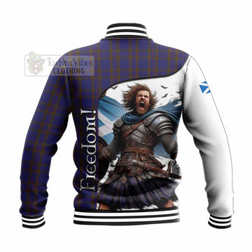 Elliot Crest Tartan Baseball Jacket Inspired by the Freedom of Scottish Warrior