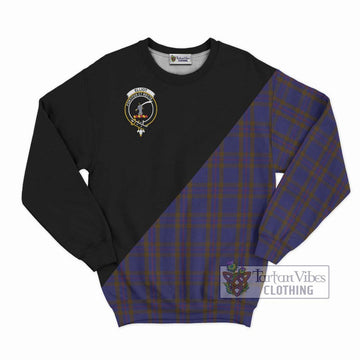 Elliot Tartan Sweatshirt with Family Crest and Military Logo Style