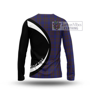 Elliot Tartan Long Sleeve T-Shirt with Family Crest Circle Style