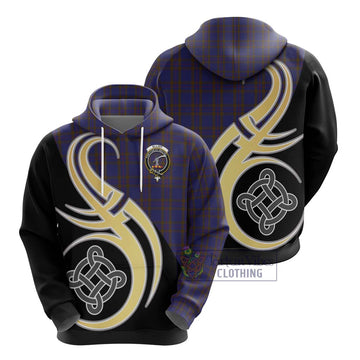 Elliot Tartan Hoodie with Family Crest and Celtic Symbol Style