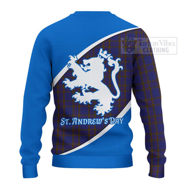 Elliot Family Crest Tartan Ugly Sweater Celebrate Saint Andrew's Day in Style