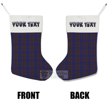 Elliot Tartan Christmas Stocking with Personalized Text