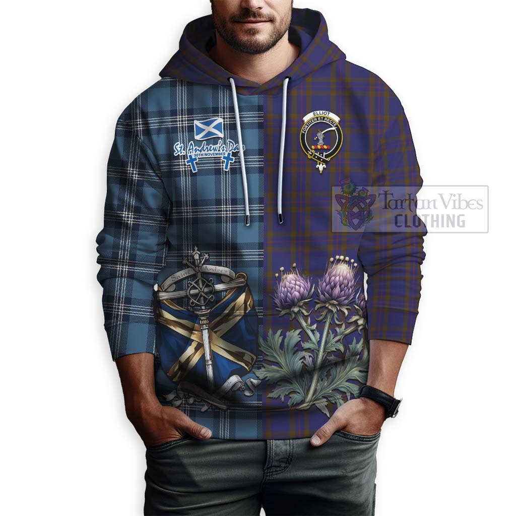 Tartan Vibes Clothing Elliot Tartan Hoodie Happy St. Andrew's Day Half Tartan Style