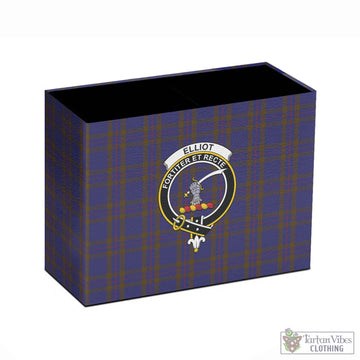 Elliot Tartan Pen Holder with Family Crest