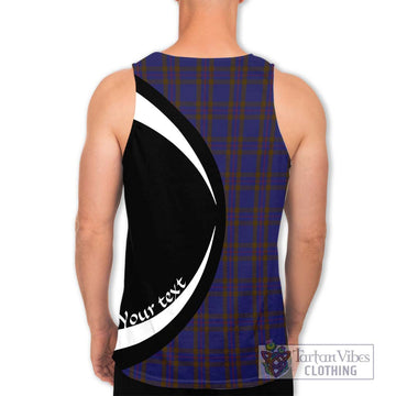 Elliot Tartan Men's Tank Top with Family Crest Circle Style