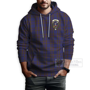 Elliot Tartan Hoodie with Family Crest Celtic Skull Style