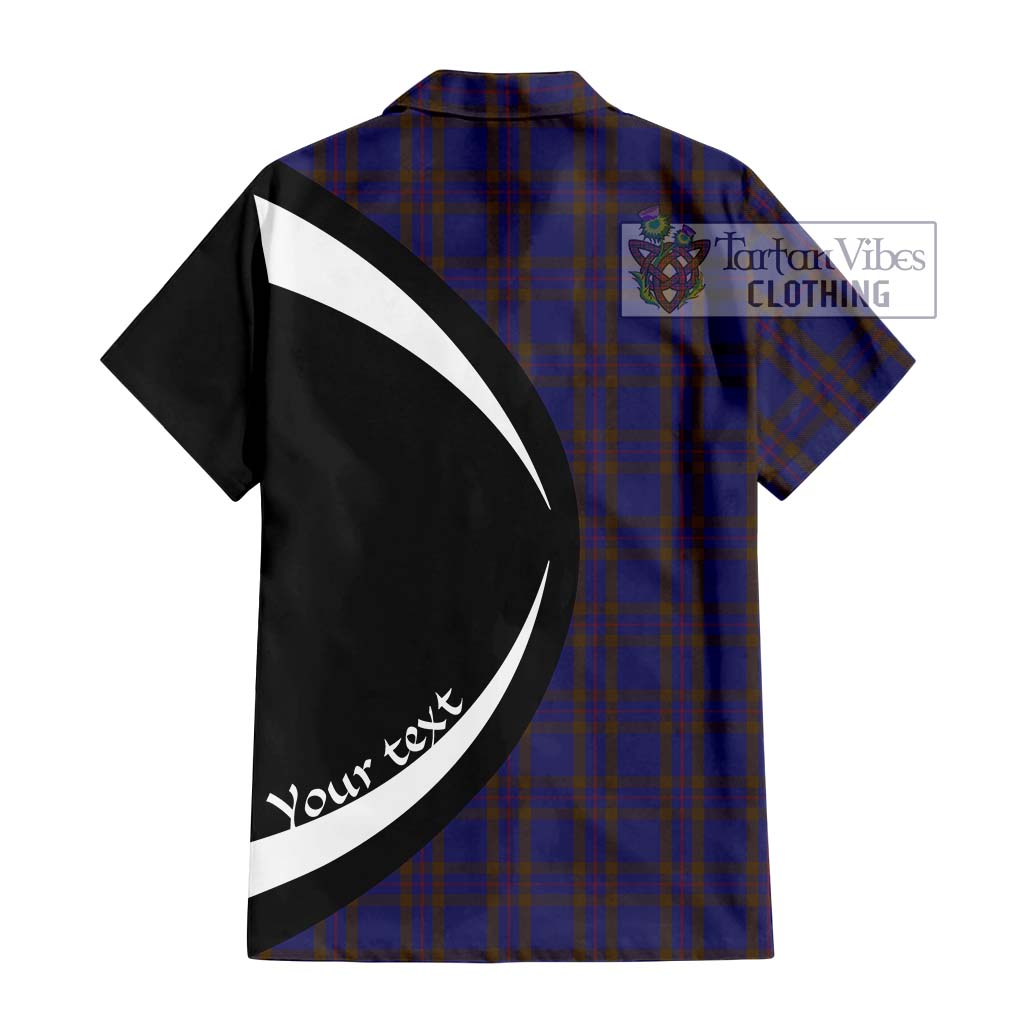 Elliot Tartan Short Sleeve Button Up with Family Crest Circle Style - Tartan Vibes Clothing