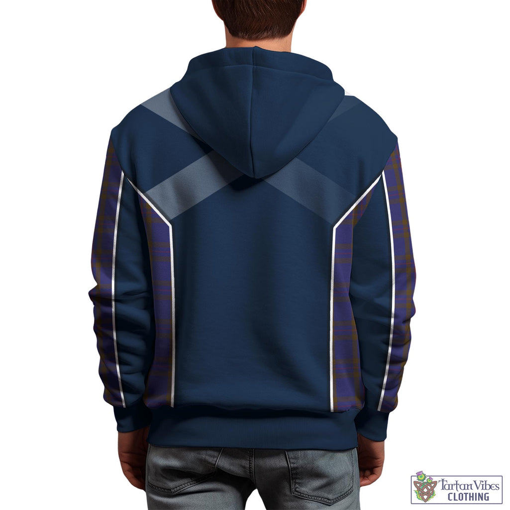 Tartan Vibes Clothing Elliot Tartan Hoodie with Family Crest and Scottish Thistle Vibes Sport Style