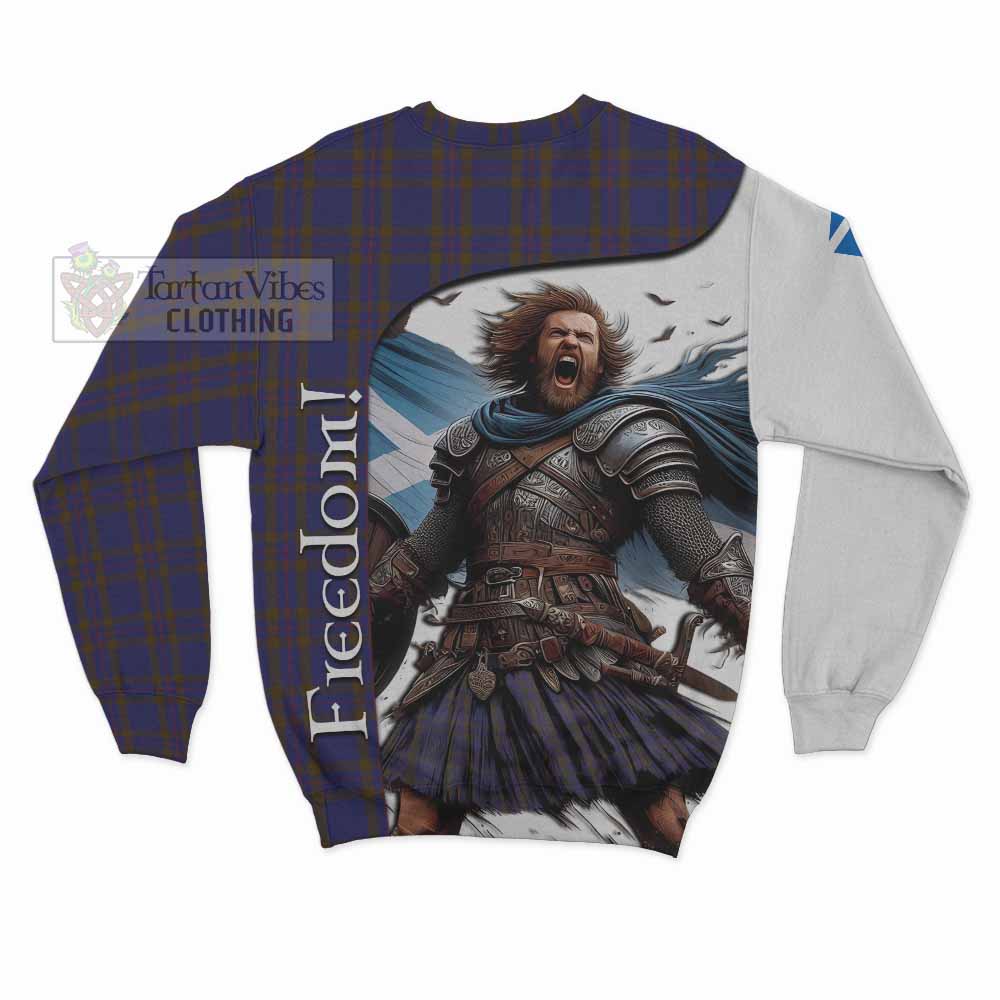 Tartan Vibes Clothing Elliot Crest Tartan Sweatshirt Inspired by the Freedom of Scottish Warrior