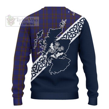 Elliot Tartan Ugly Sweater Featuring Thistle and Scotland Map