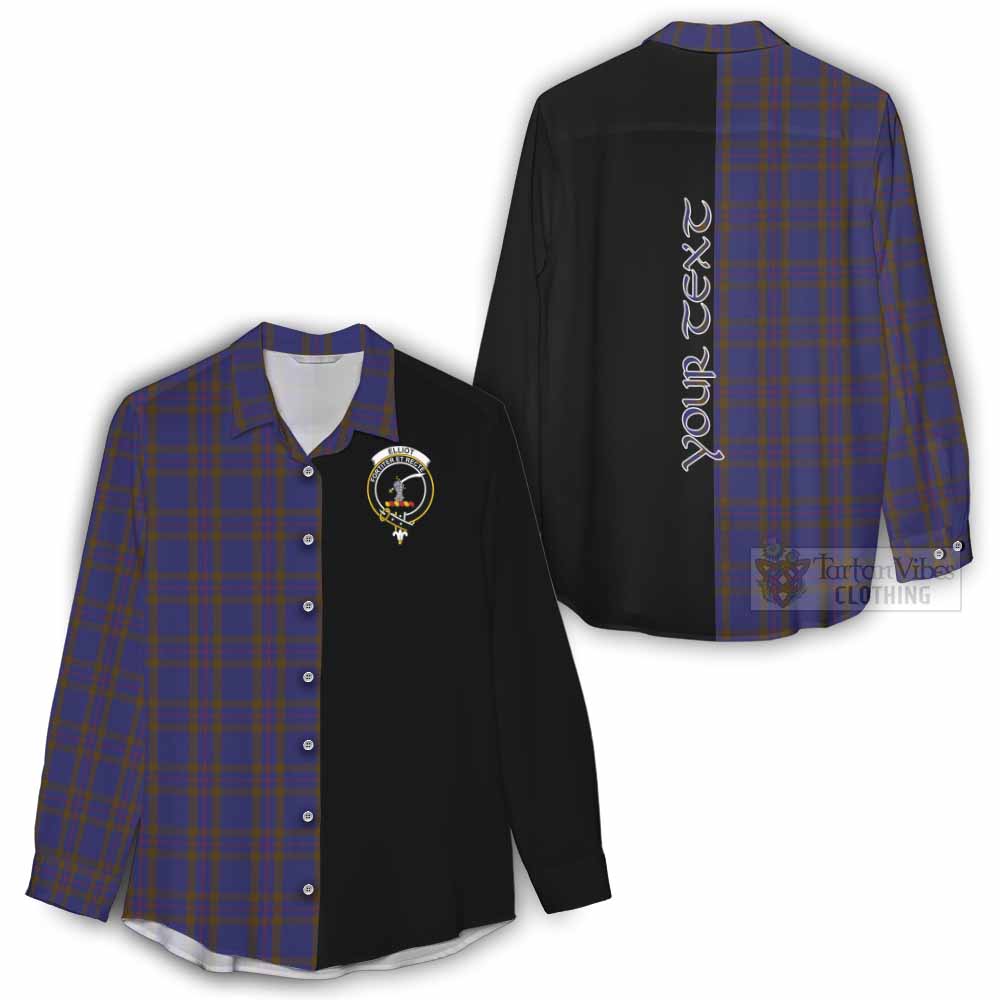 Tartan Vibes Clothing Elliot Tartan Women's Casual Shirt with Family Crest and Half Of Me Style