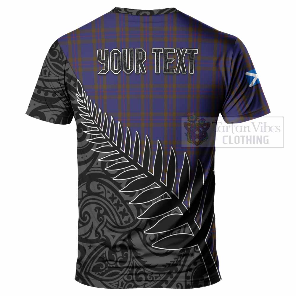 Tartan Vibes Clothing Elliot Crest Tartan T-Shirt with New Zealand Silver Fern Half Style