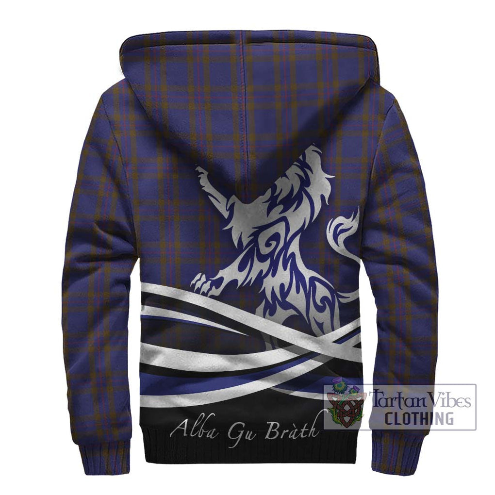 Elliot Tartan Sherpa Hoodie with Alba Gu Brath Regal Lion Emblem - Tartanvibesclothing Shop