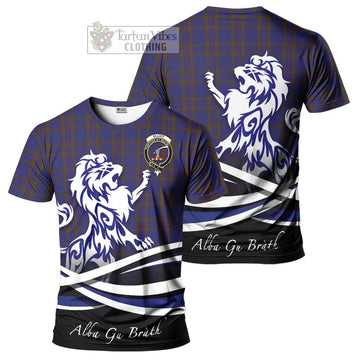 Elliot Tartan Cotton T-shirt with Alba Gu Brath Regal Lion Emblem