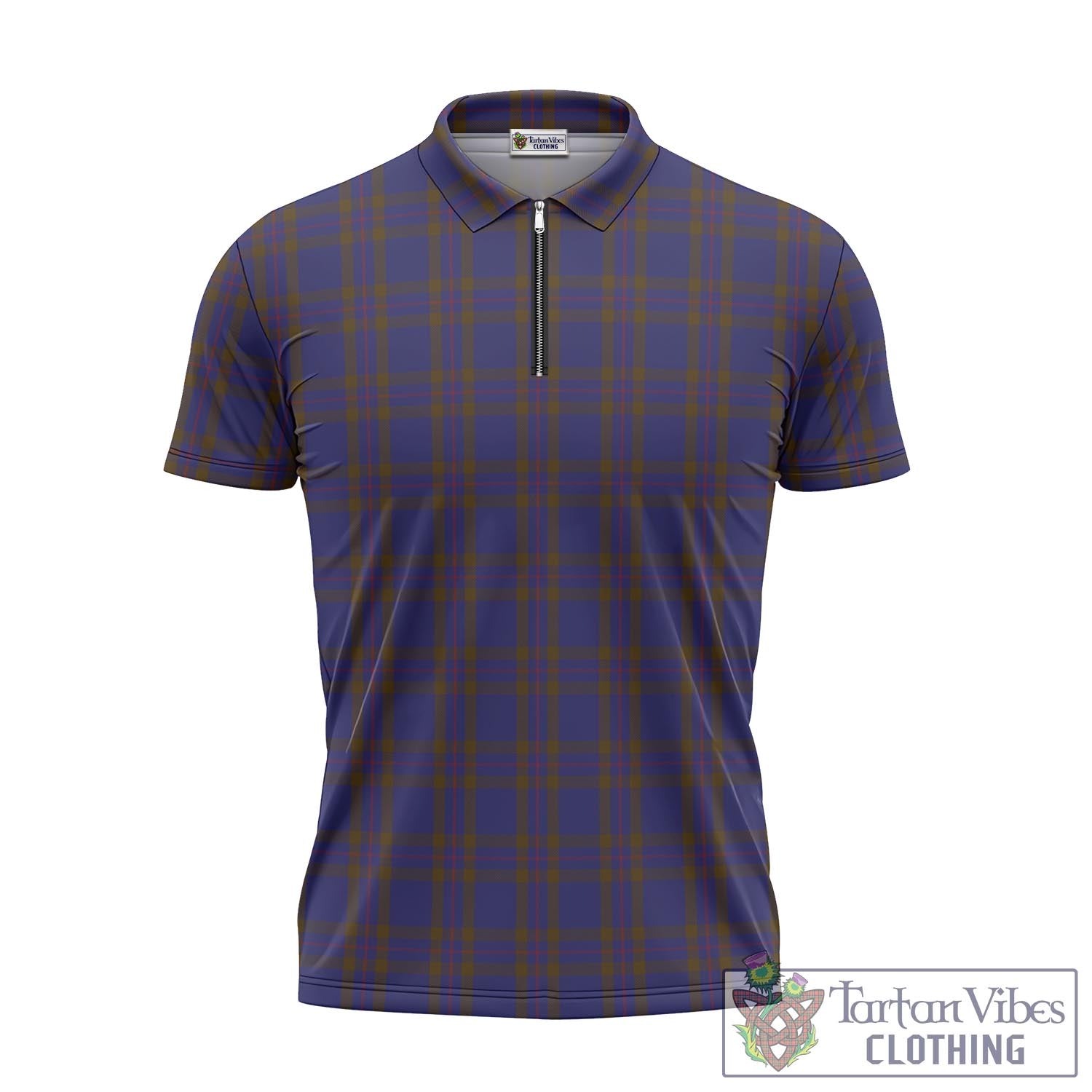 Tartan Vibes Clothing Elliot Tartan Zipper Polo Shirt