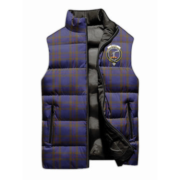 Elliot Tartan Sleeveless Puffer Jacket with Family Crest