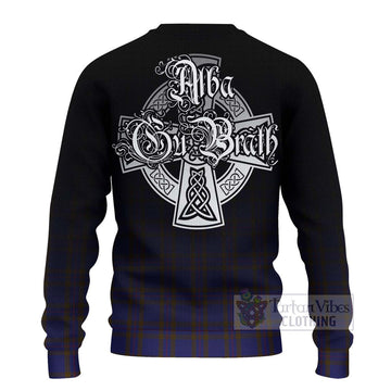 Elliot Tartan Ugly Sweater Featuring Alba Gu Brath Family Crest Celtic Inspired