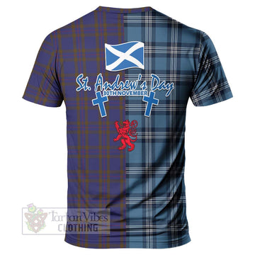 Elliot Tartan T-Shirt Happy St. Andrew's Day Half Tartan Style