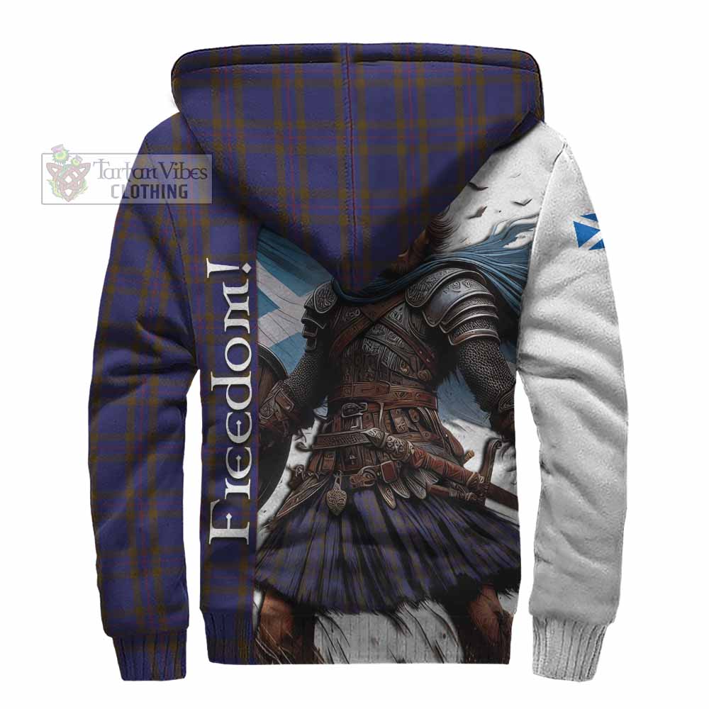 Tartan Vibes Clothing Elliot Crest Tartan Sherpa Hoodie Inspired by the Freedom of Scottish Warrior