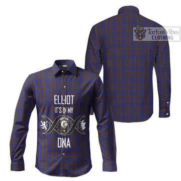 Elliot Tartan Long Sleeve Button Shirt with Family Crest DNA In Me Style