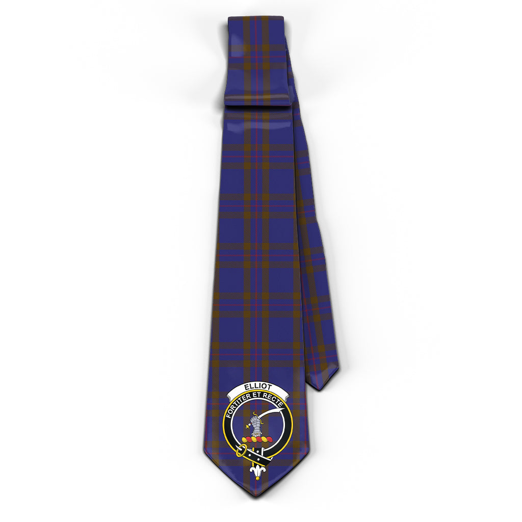 Elliot Tartan Classic Necktie with Family Crest - Tartan Vibes Clothing